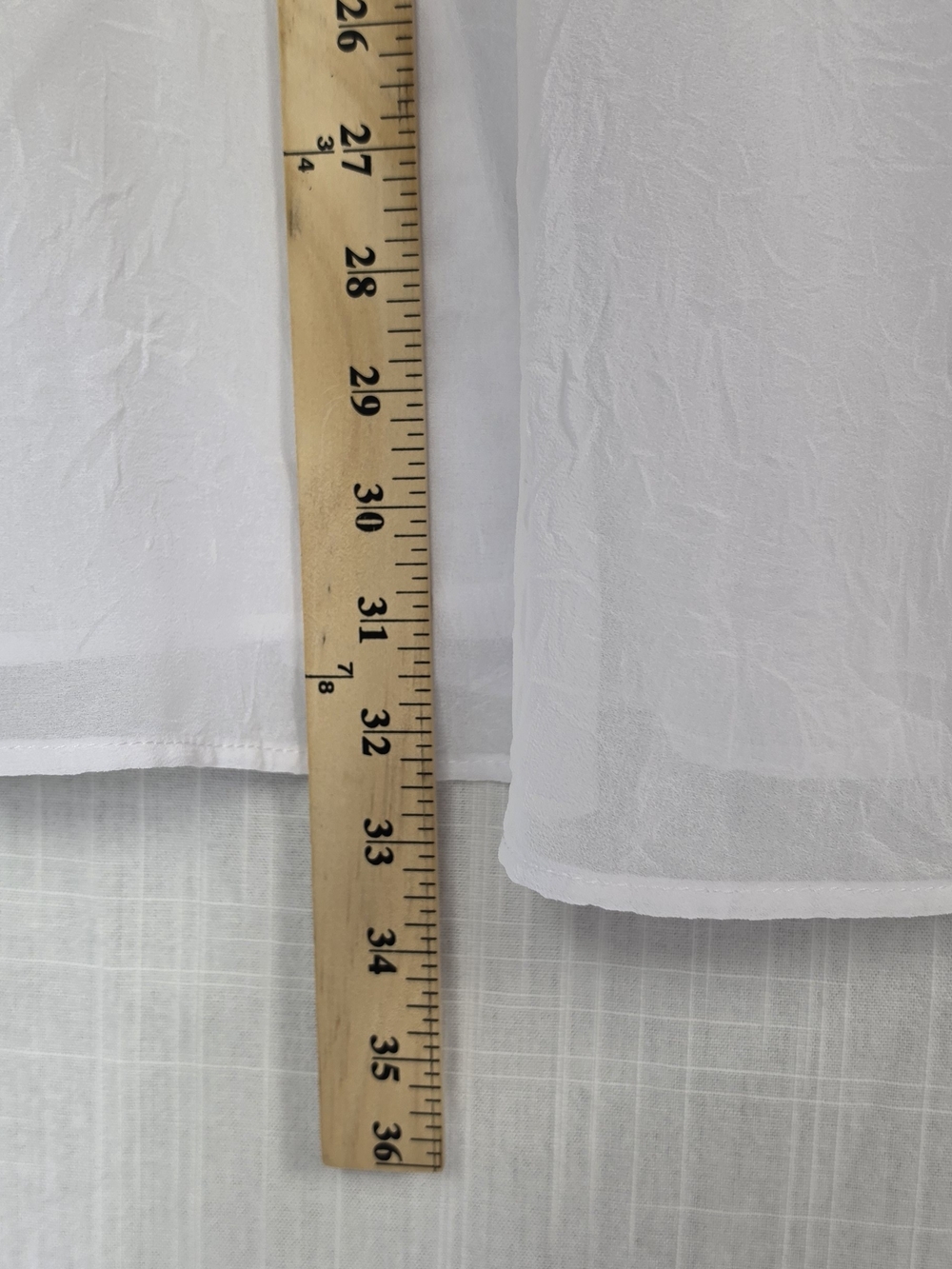 Gitane White Sheer Women's Button Up Blouse Tunic Top Size L Made in Canada - Picture 8 of 16